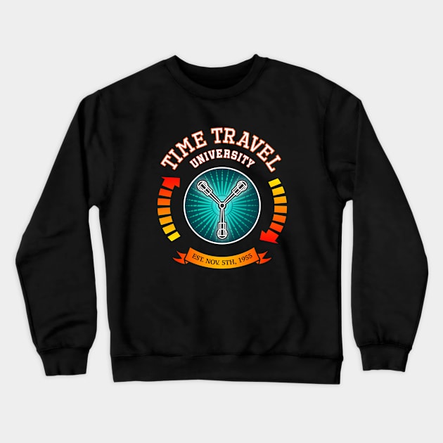 Time Travel University Crewneck Sweatshirt by Dragonbudgie